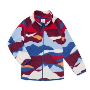 NWT Wonder Nation Boys Microfleece Zip Jacket in Mountain Print, Size XL (14-16)